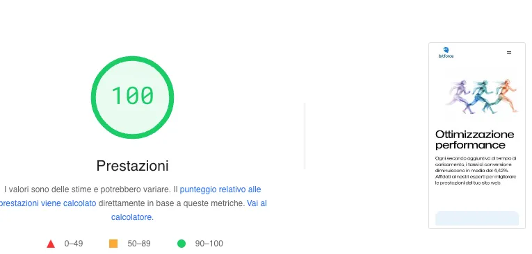 Ottimizzazione performance sito web