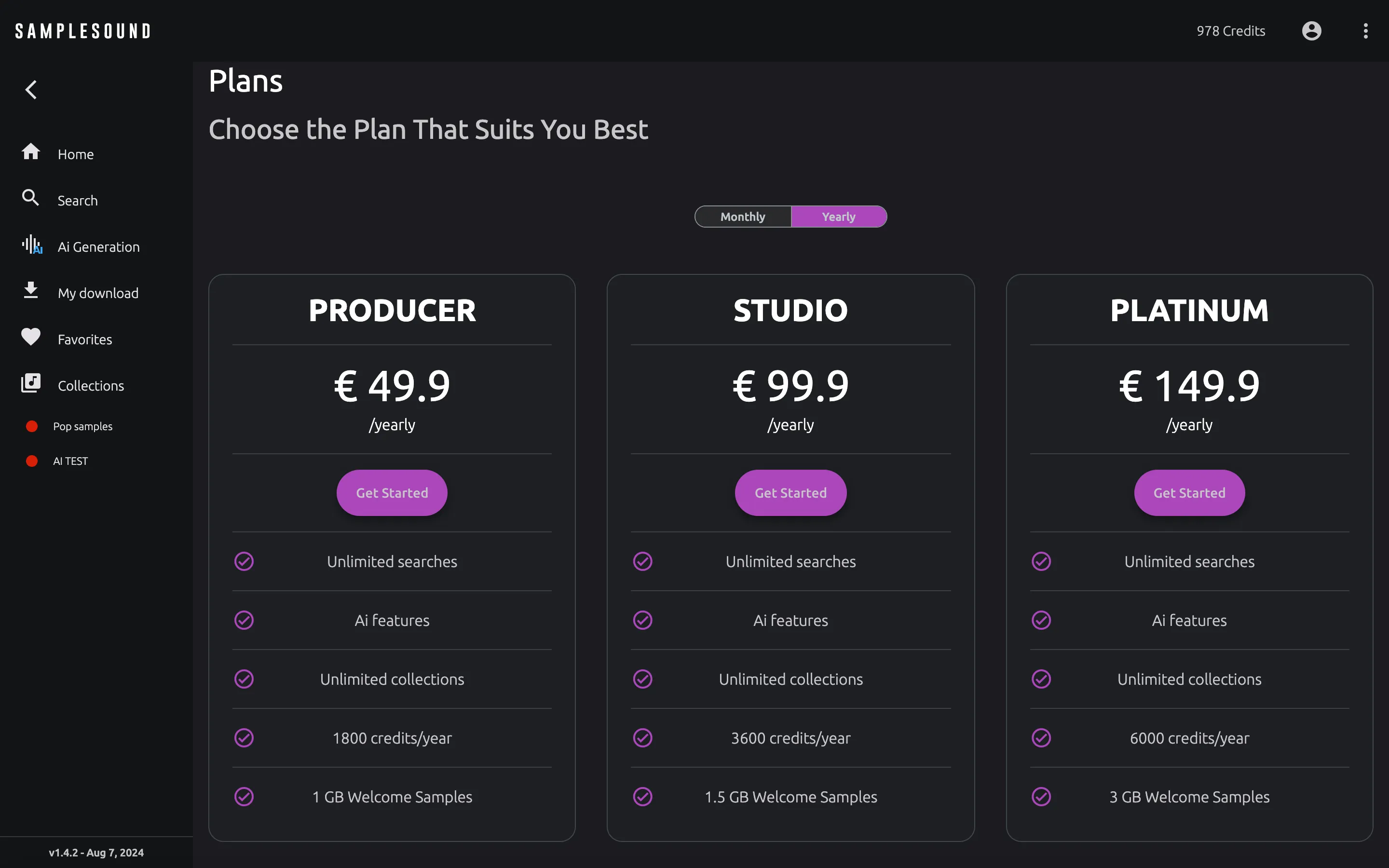 Samplesound web app screenshot 3